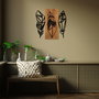 Wallity Leaves 2 Escultura de pared en nogal y negro